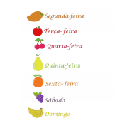 Matriz de Bordado Kit  Semaninha Fruta 